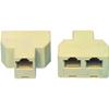 Adattatore modulare triplo TEL-0036 8/8 per 3 spine RJ45. 